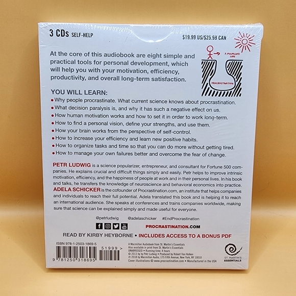 End of Procrastination 3 CD Audiobook by Adela Schicker Petr Ludwig Self Help - Picture 2 of 2